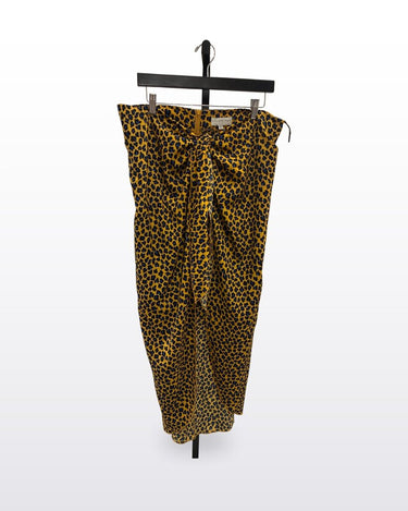 Never Fully Dressed Printed Midi Skirt with Front Bow sz XL