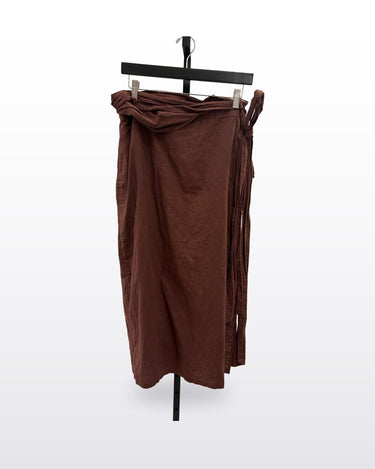 Never Fully Dressed Brown Wrap Maxi Skirt sz XL