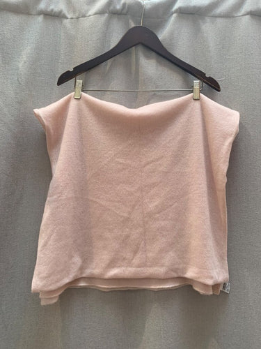 Autumn Cashmere Blush Pink Cashmere Short Sleeve Top sz ONE SIZE FITS ALL