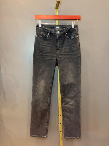 Paige Washed Black Straight Leg Jeans sz 25