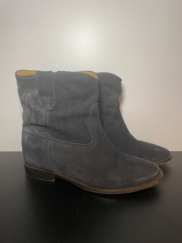 Isabel Marant Crisi Suede Western Ankle Boots sz 39