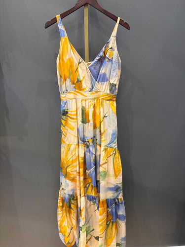 Twinset Actitude Floral Tiered Maxi Dress sz S