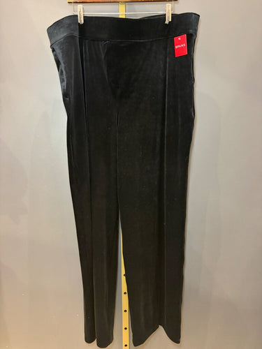 SPANX Black Velvet Wide Leg Pants Size 3X sz 3X