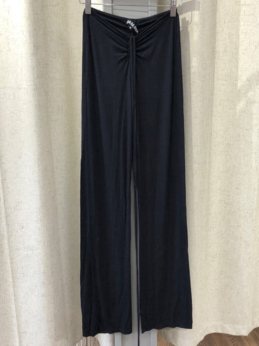 I.AM.GIA Black Ruched Front Wide Leg Pants sz S