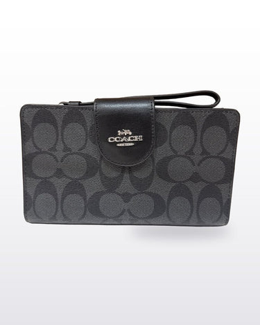Coach Signature Canvas Long Wristlet Wallet