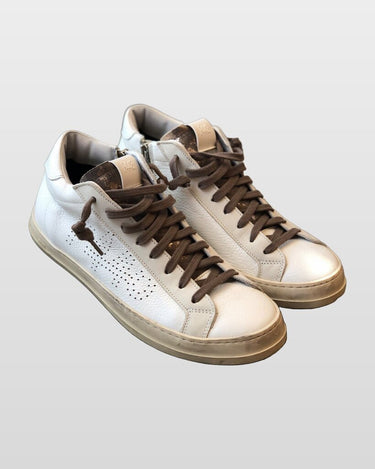 P448 White Leather Low-Top Sneakers sz 40