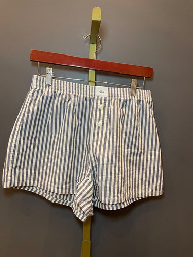 Tna Aritzia Blue and White Striped Boxer Shorts sz S