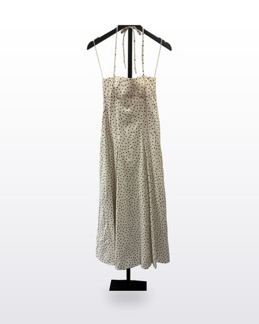 Zara Polka Dot Halter Maxi Dress sz XS