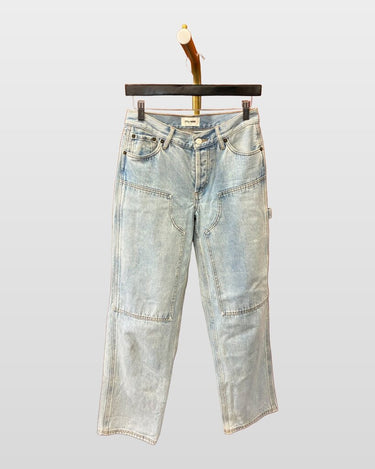 Still Here Light Wash Double Knee Carpenter Straight Leg Jeans sz 25