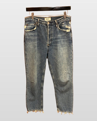 AGOLDE Medium Wash Distressed Straight Leg Jeans sz 28