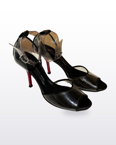 Giuseppe Zanotti PVC Ankle Strap Heeled Sandals Size 37