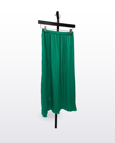 American Vintage Green Satin Midi Skirt sz 6