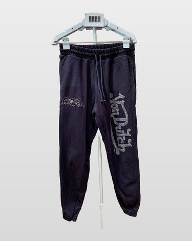 Von Dutch Rhinestone Logo Joggers sz M