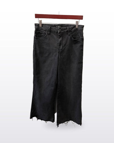 KUT from the Kloth Washed Black Raw Hem Flare Jeans sz 4
