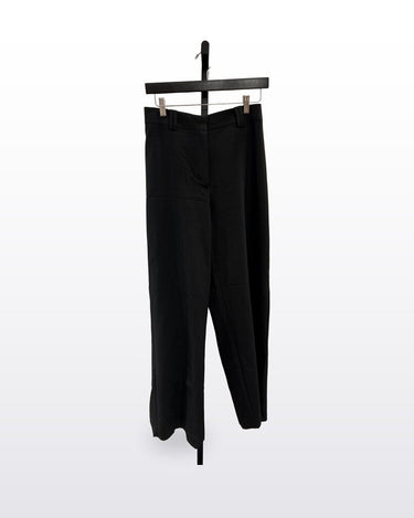 Mango Black Back-Zip Tapered Pants sz 10