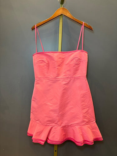 RED Valentino Pink Sleeveless Ruffle Mini Dress sz 44