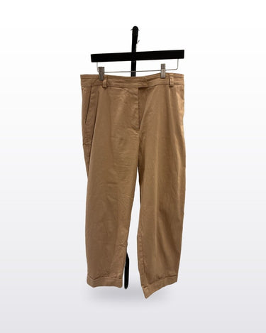 Zara Tan Cuffed Cropped Pants sz 10