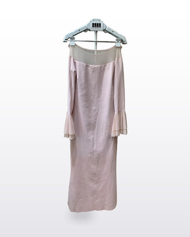 Chiara Boni La Petite Robe Pink Long-Sleeve Maxi Dress sz M/L?