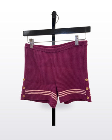 Daily Practice by Anthropologie Ribbed Knit Shorts with Button Detail sz S