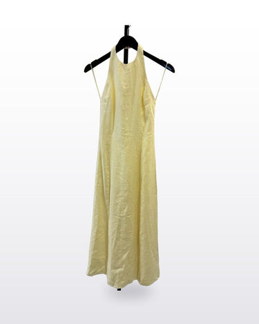 Abercrombie & Fitch Pale Yellow Halter Maxi Dress sz XS