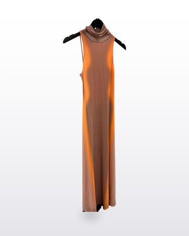 AFRM Peach Sheer Panel Maxi Dress sz S/P