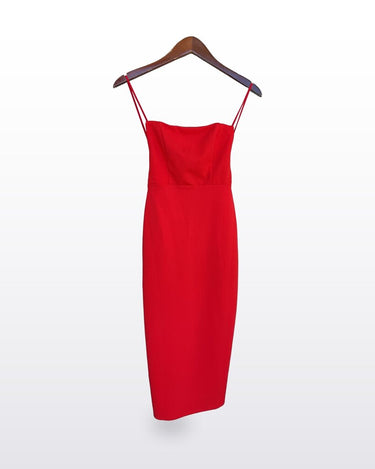 Hello Molly Red Spaghetti Strap Midi Dress sz XS