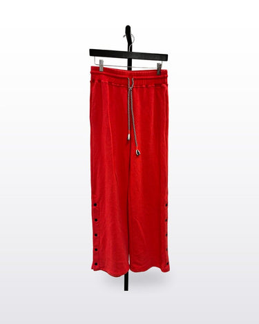 Sundry Red Wide Leg Snap Sweatpants sz M