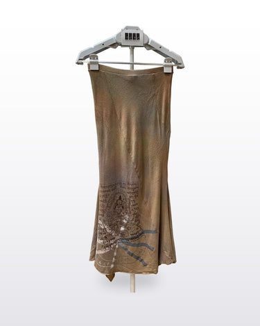 The People of the Labyrinths Graphic Midi Skirt sz S