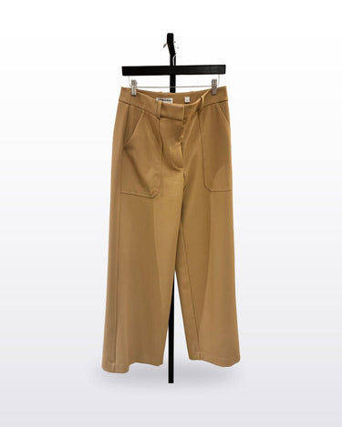 Veronica Beard Camel Cropped Wide Leg Trousers Size 8 sz 8