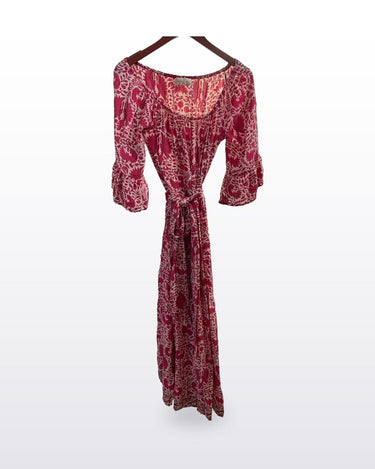 Natalie Martin Pink Floral Silk Maxi Dress sz XS