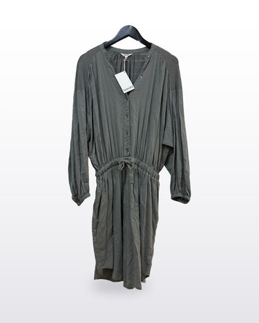 Olive Green Long Sleeve Mini Dress