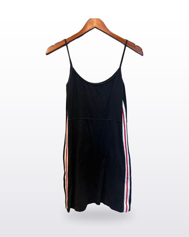 Brandy Melville Black Striped Mini Slip Dress sz O/S