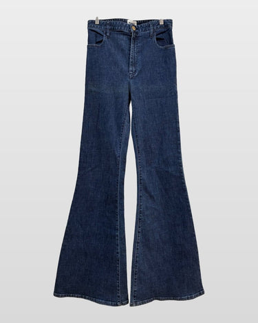 Show Me Your Mumu Dark Wash Extreme Flare Jeans sz 28