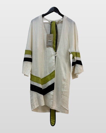 Devotion Twins Embroidered Linen Tunic Dress sz S
