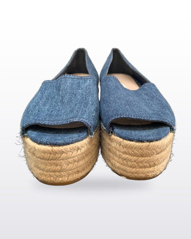 Miu Miu Denim Platform Espadrilles sz 38