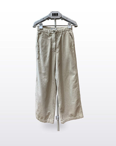 Zara Cream Corduroy Wide-Leg Pants sz 0