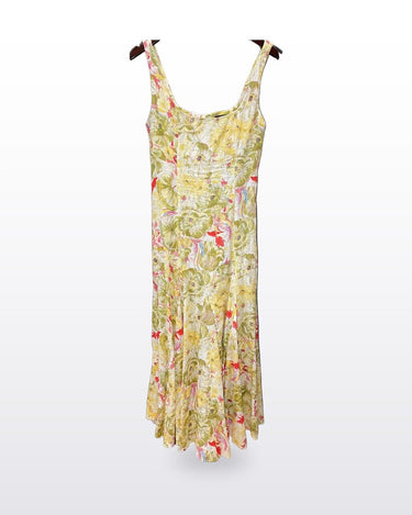 Zara Floral Print Sleeveless Midi Dress sz M