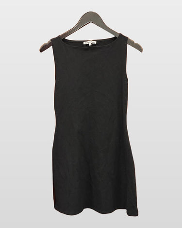 Reformation Black Sleeveless Boatneck Mini Dress sz S
