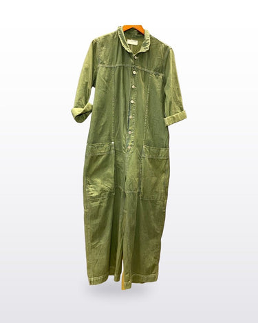 We The Free Green Denim Utility Jumpsuit sz S
