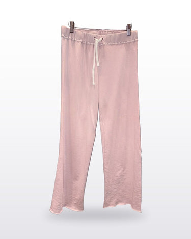 James Perse Light Pink Raw Hem Wide Leg Sweatpants sz 1