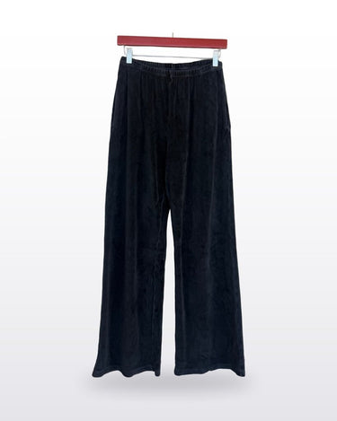 Xirena Black Velour Wide-Leg Pants sz M