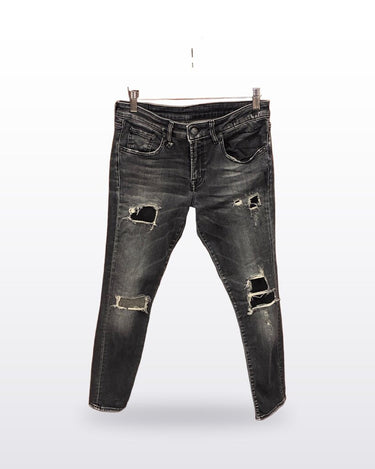 R13 Allison Crop Distressed Skinny Jeans sz 28