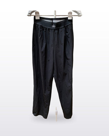 Alo Yoga Black Logo Waistband Wide Leg Pants sz S