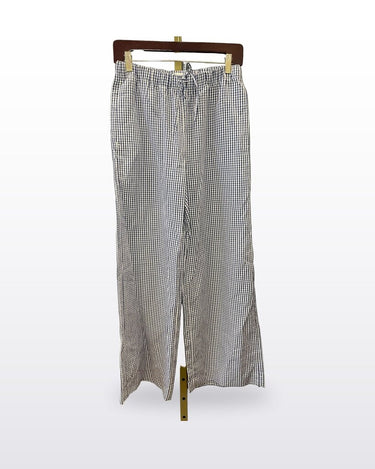 Aritzia Gingham Drawstring Wide Leg Pants sz S