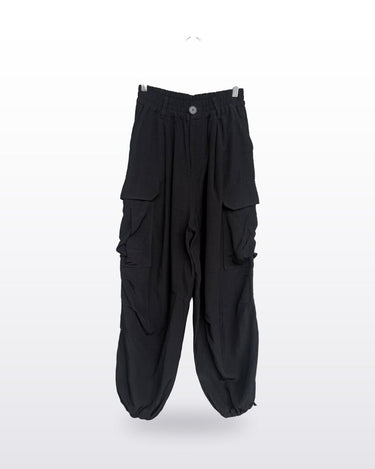 Zara Black Parachute Cargo Jogger Pants sz XS-S
