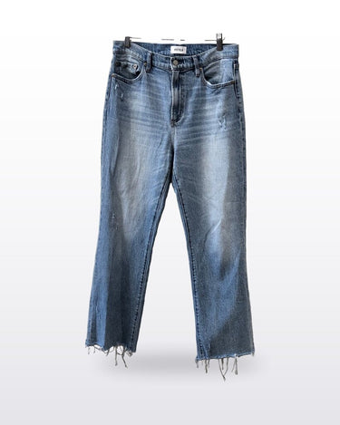 Pistola Light Wash Straight Leg Jeans with Raw Hem sz 28