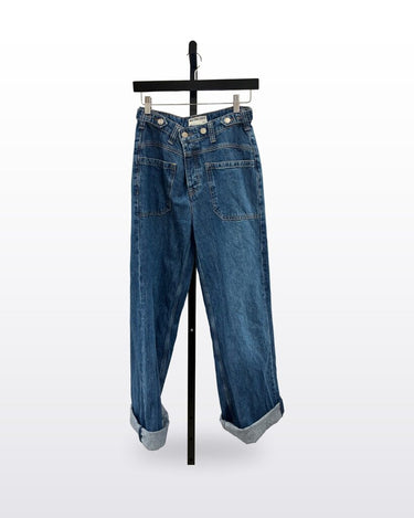 We The Free Cross-Front Straight Leg Jeans sz 25