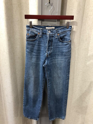 Levi's Ribcage Straight Ankle Straight-Leg Jeans sz 25