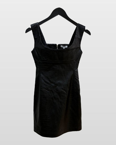 Miaou Black Croc-Embossed Sleeveless Mini Dress sz XS
