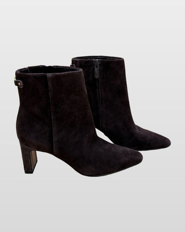 Sam Edelman Brown Suede Heeled Ankle Booties sz 5
